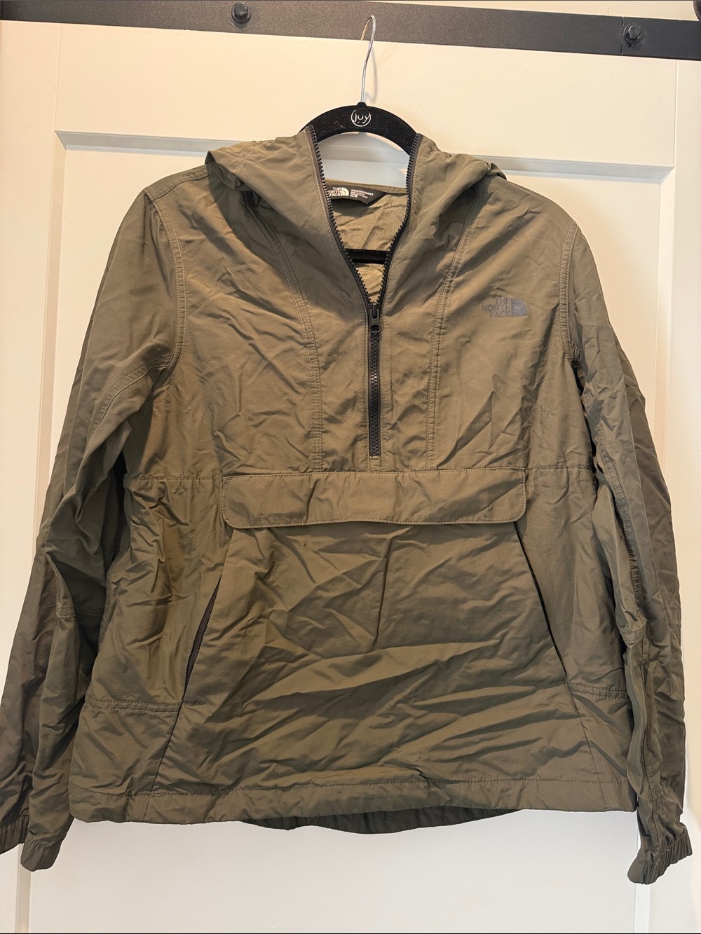 The North Face Olive Green Pullover Rainjacket
